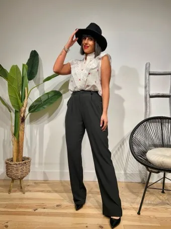 Pantalón Pinzas MORGATY Negro