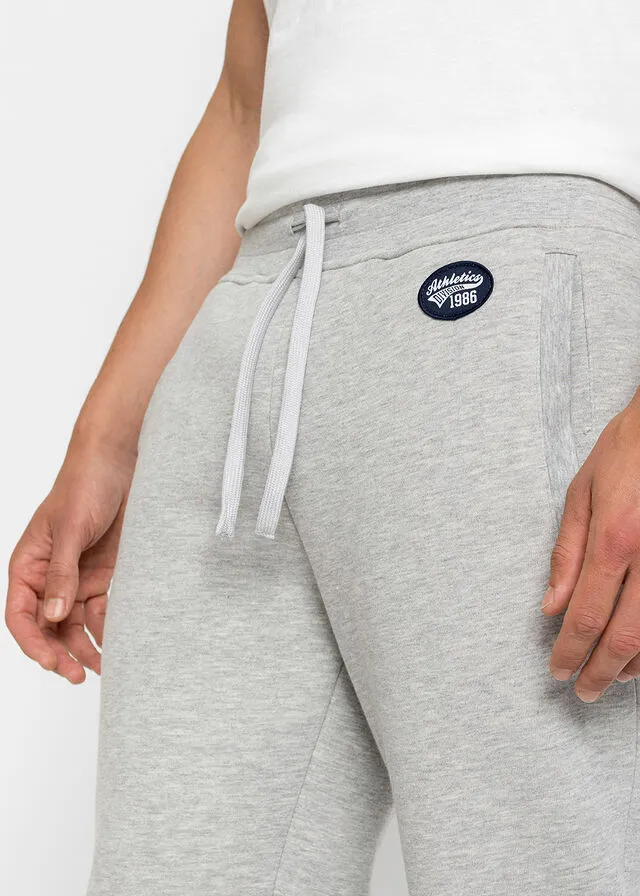 Pantalón térmico de chándal con forro de pelo Gris claro jaspeado