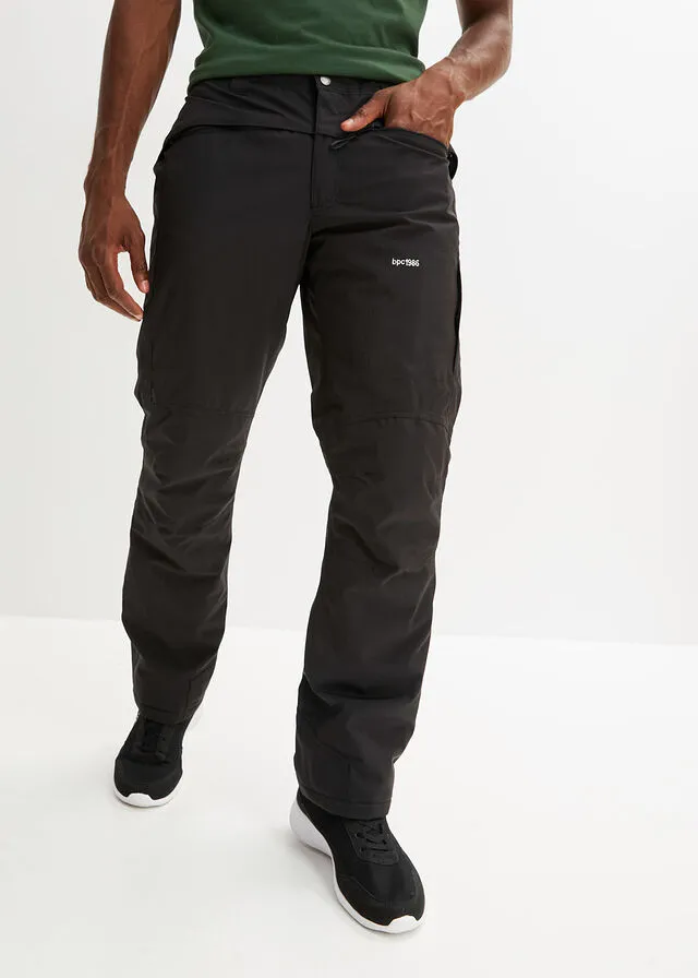 Pantalón térmico de corte regular Negro