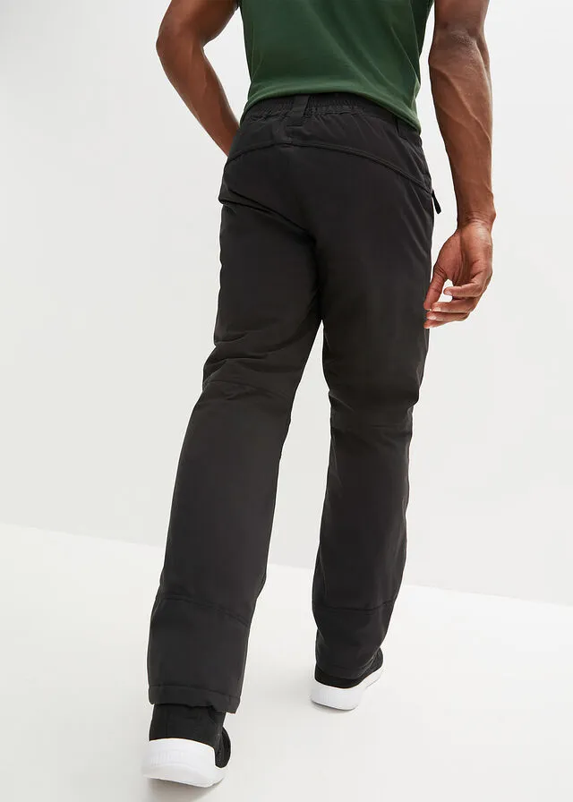 Pantalón térmico de corte regular Negro