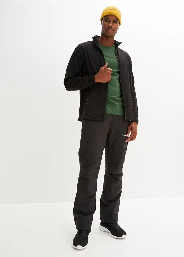 Pantalón térmico de corte regular Negro