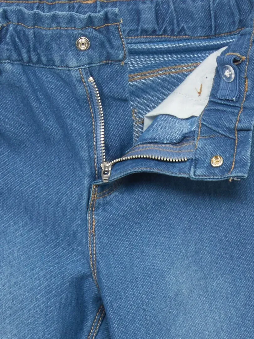 Pantalón vaquero flare  - Fácil de poner - AZUL