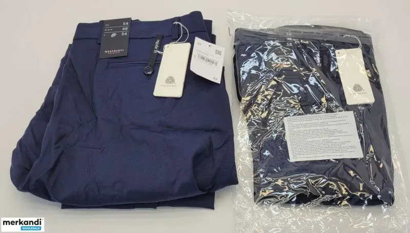 Pantalón Westbury para hombre slim fit y lana regular noble azul oscuro 25 a 62 todas las tallas