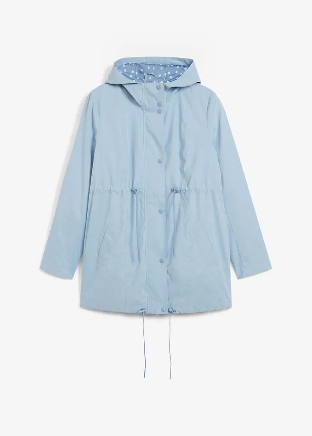 Parka premamá con forro estampado Azul claro