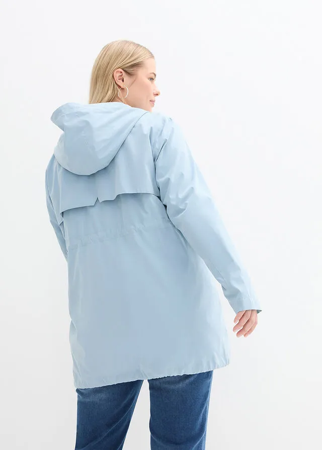 Parka premamá con forro estampado Azul claro