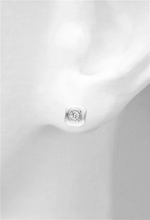 Pendientes oro blanco 18k con diamante 048_100004