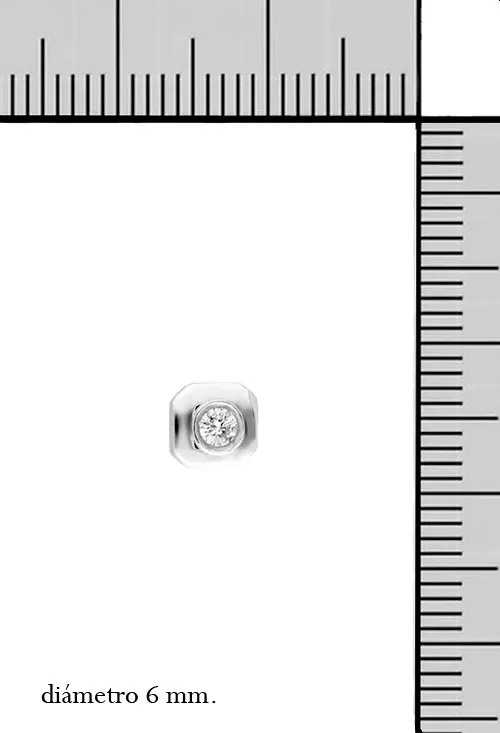 Pendientes oro blanco 18k con diamante 048_100004