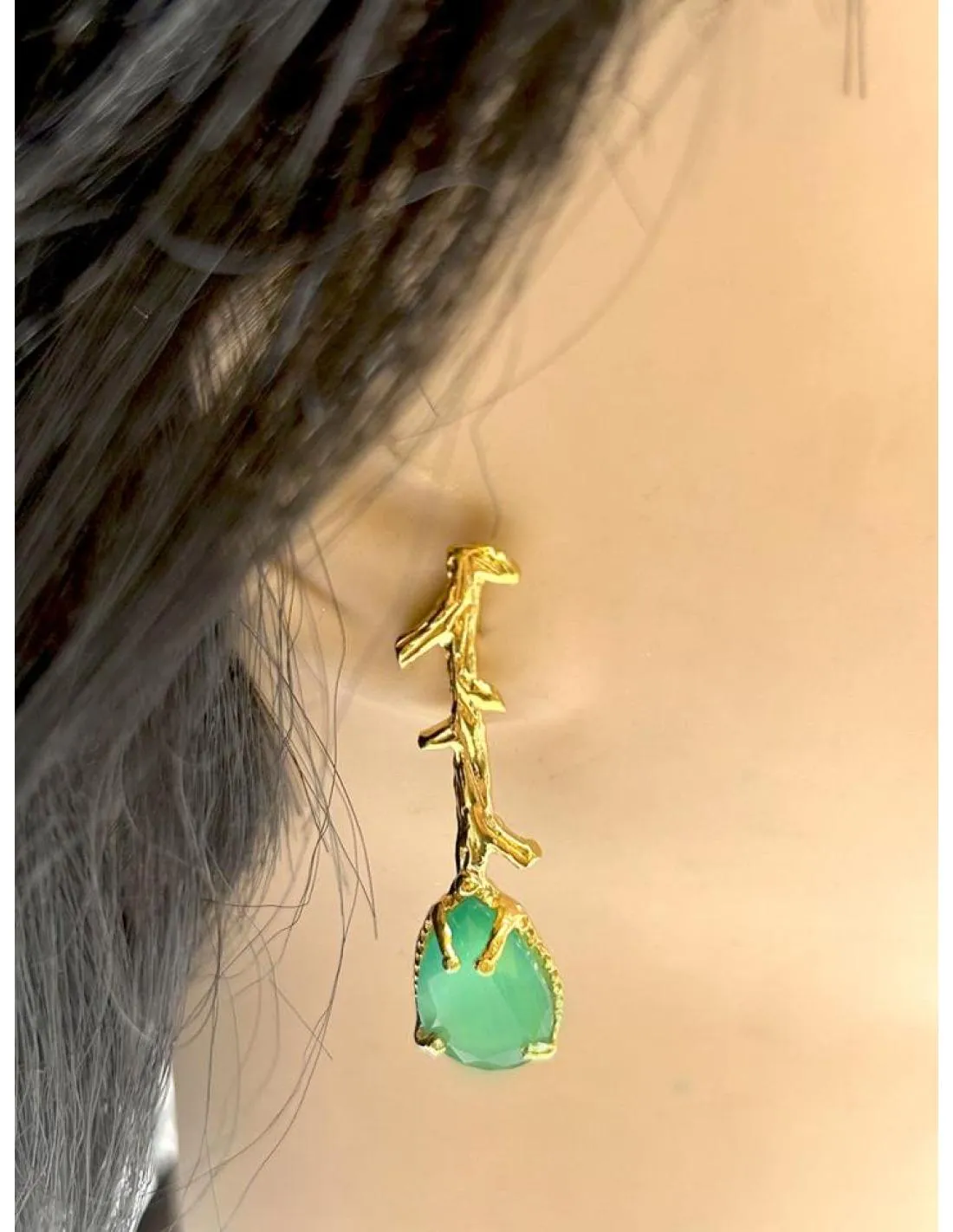 PENDIENTES VERDES MUY ELEGANTES PARA BODAS Y BAUTIZOS