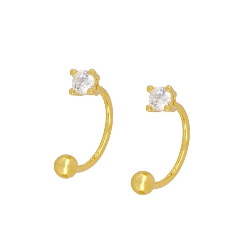 Piercing Circonita Curved Oro