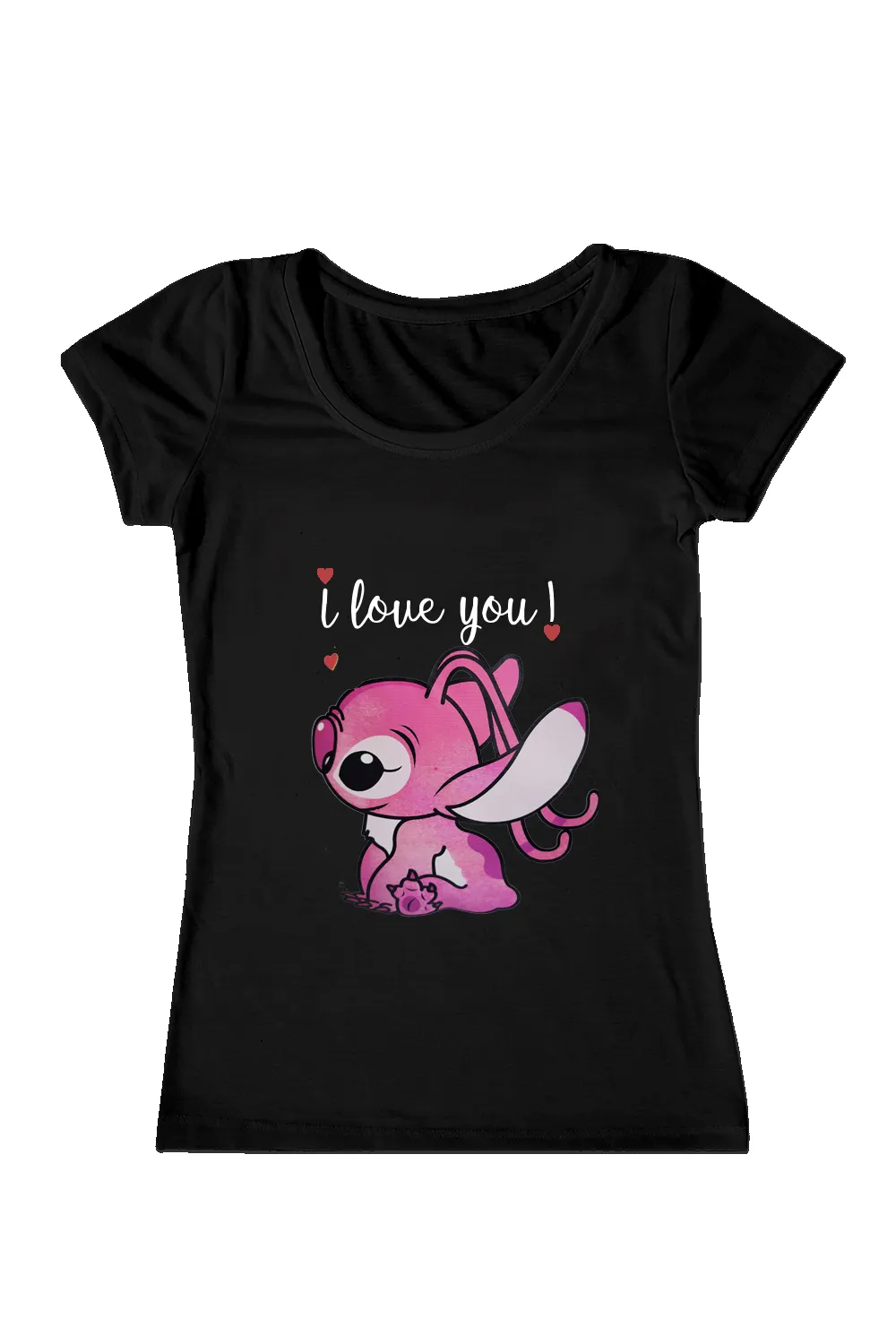 Playera dama cuello V, Stich love