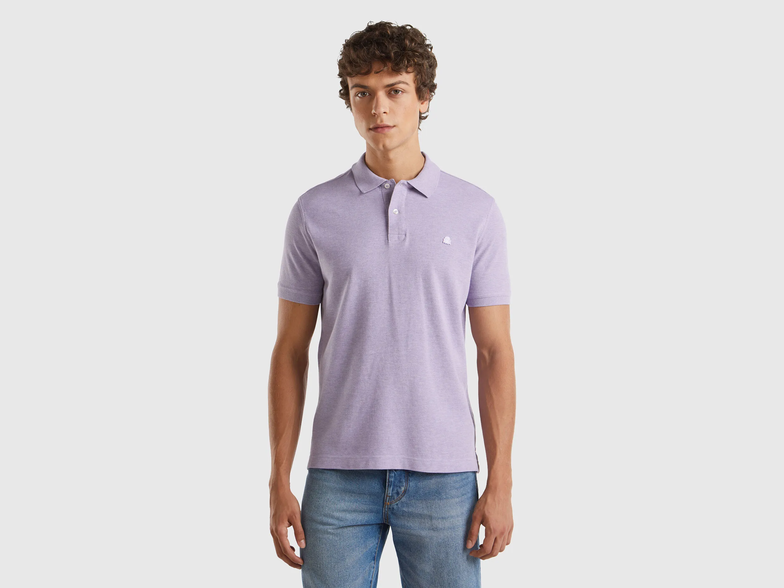 Polo jaspeado de algodón orgánico