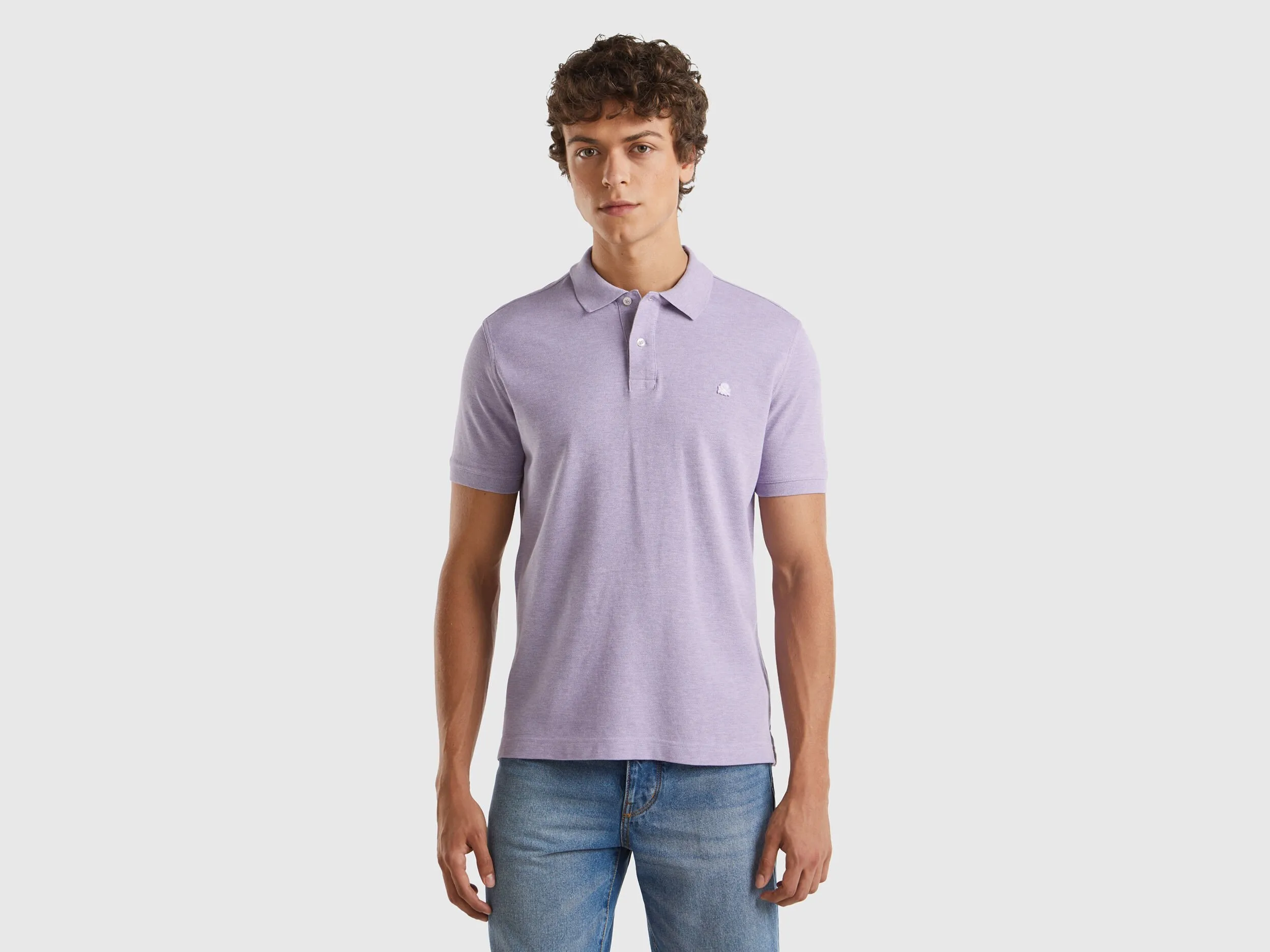Polo jaspeado de algodón orgánico
