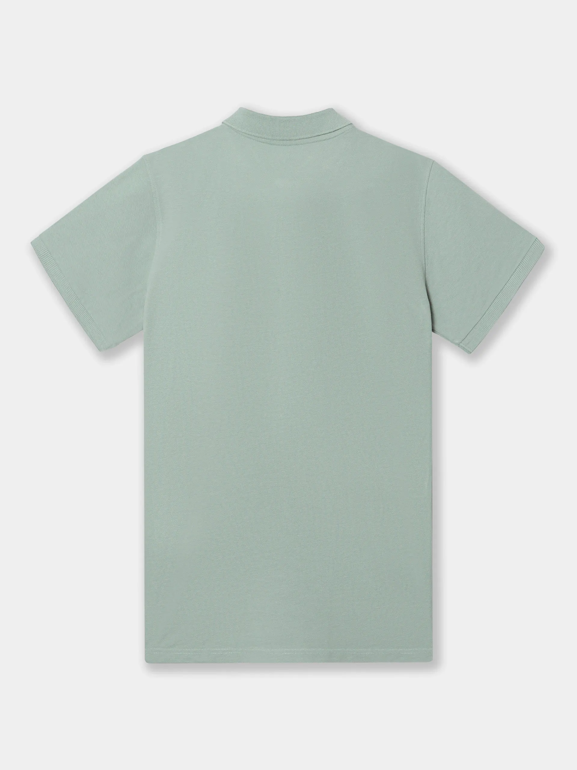 Polo liso logo medio verde