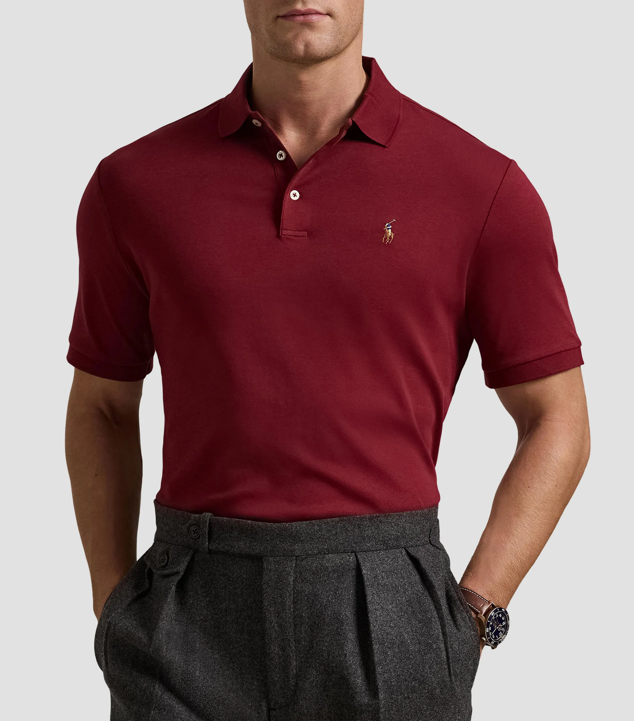 Polo Ralph Lauren Playera tipo polo de maga corta con logo Hombre