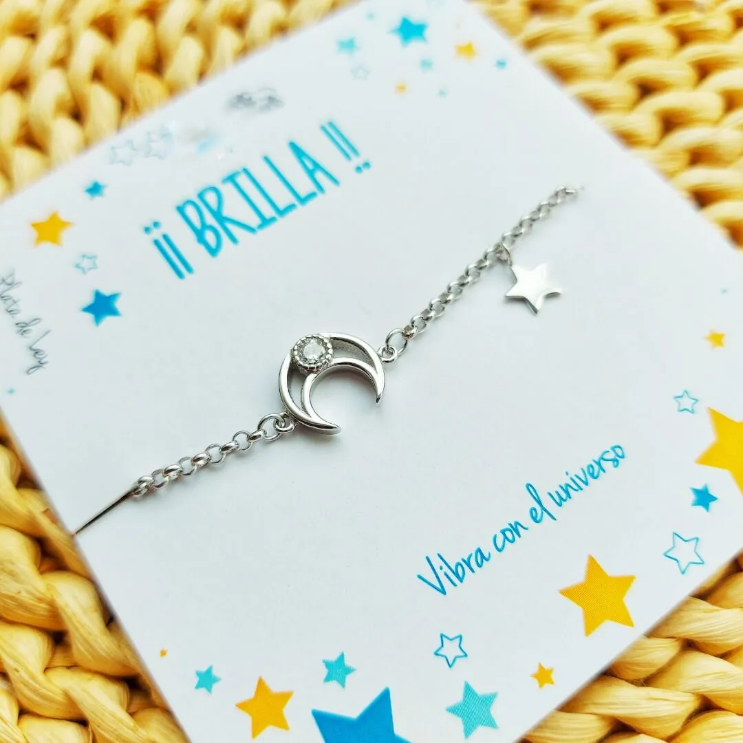 Pulsera Luna de plata