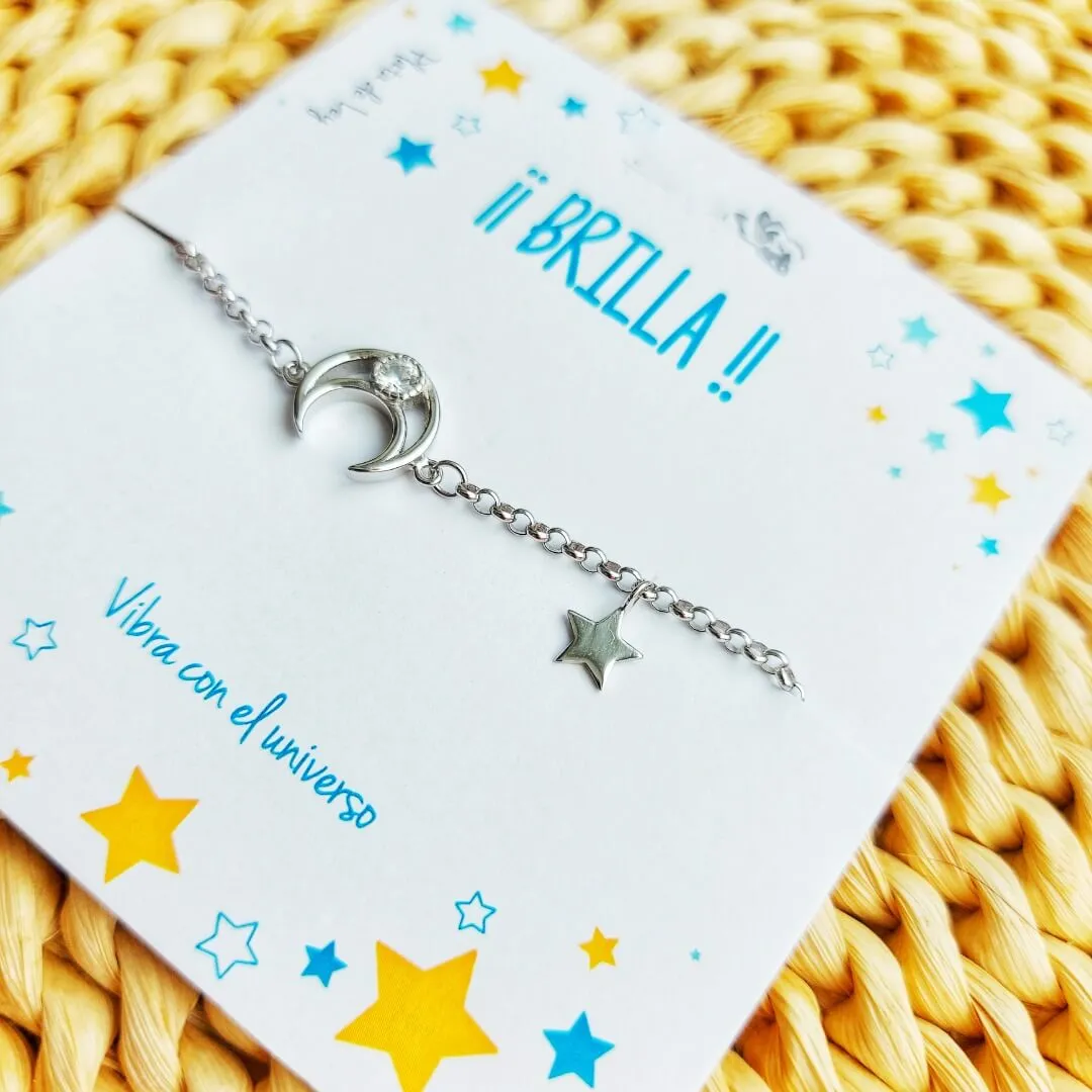 Pulsera Luna de plata
