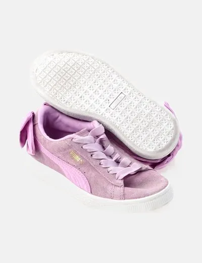 Puma Deportiva rosa detalle lazo