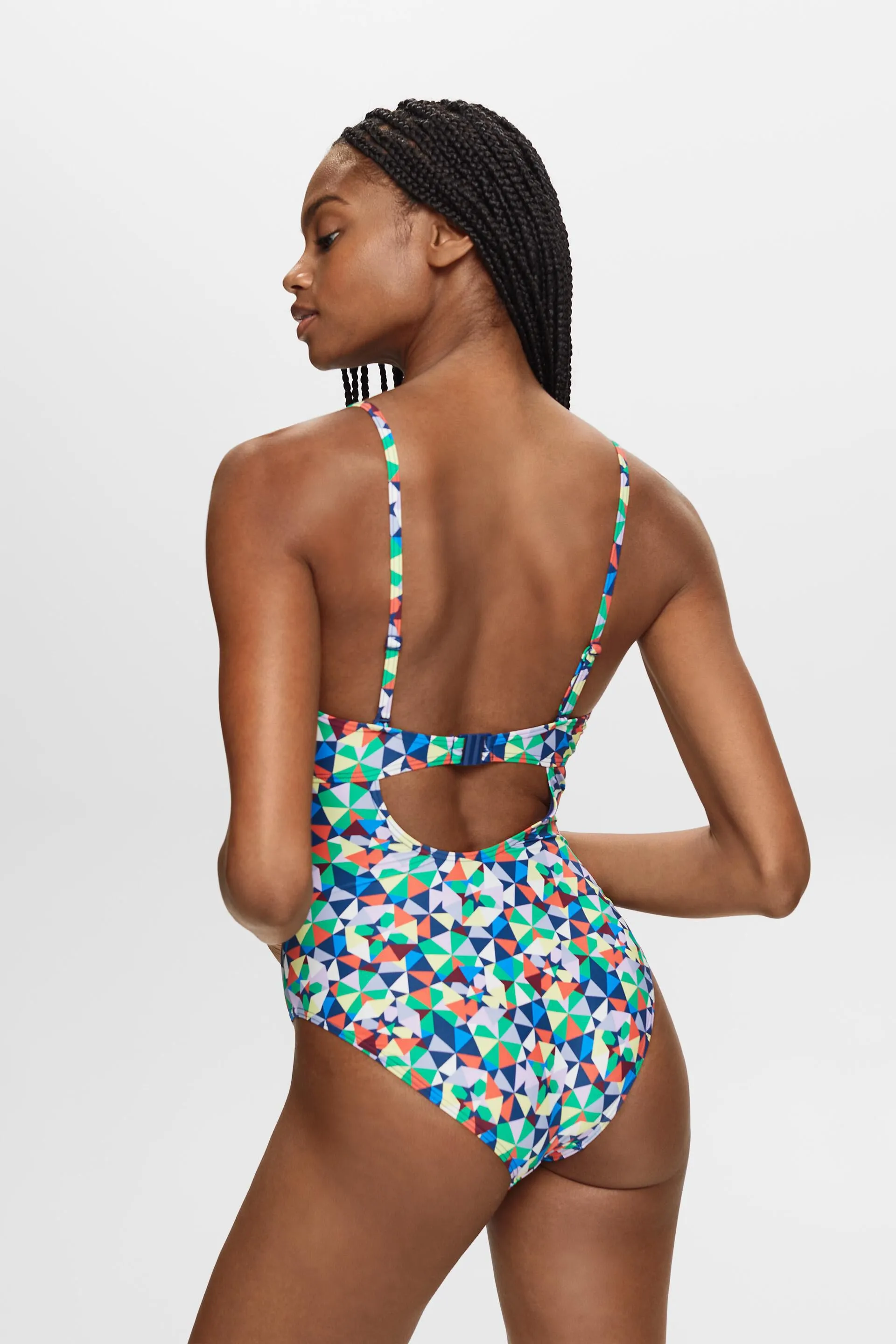Reciclado: bañador estampado con detalle de nudo