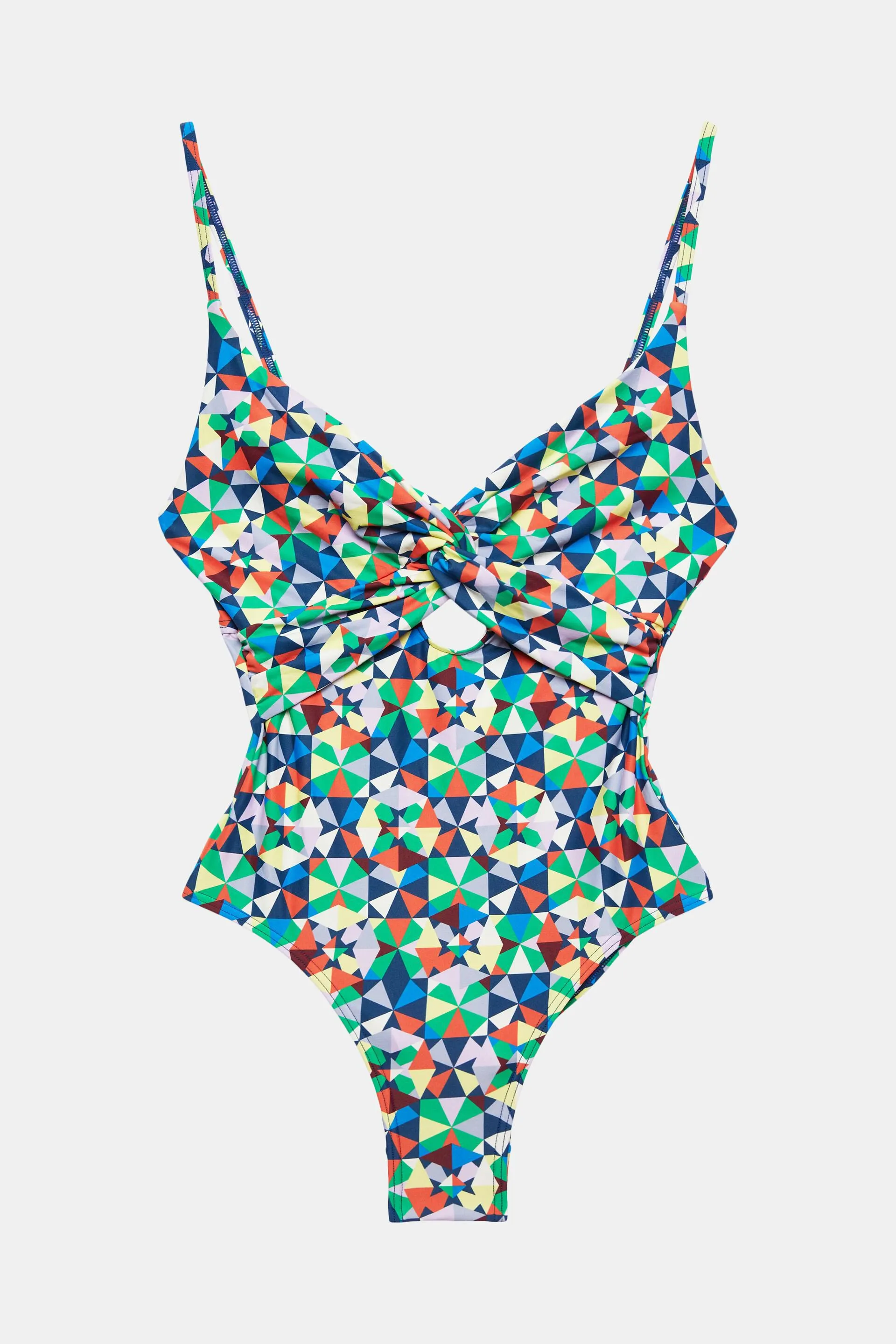 Reciclado: bañador estampado con detalle de nudo