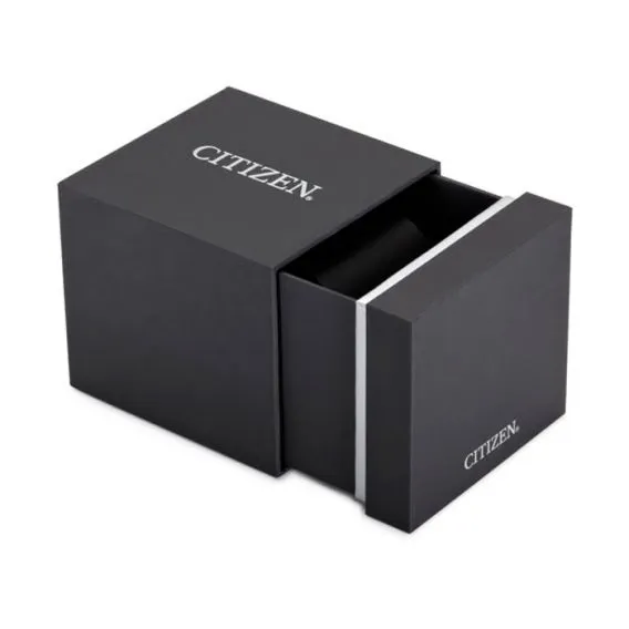 Reloj Citizen Eco-Drive con caja en acero pavonado y correa de piel BM8530-11L