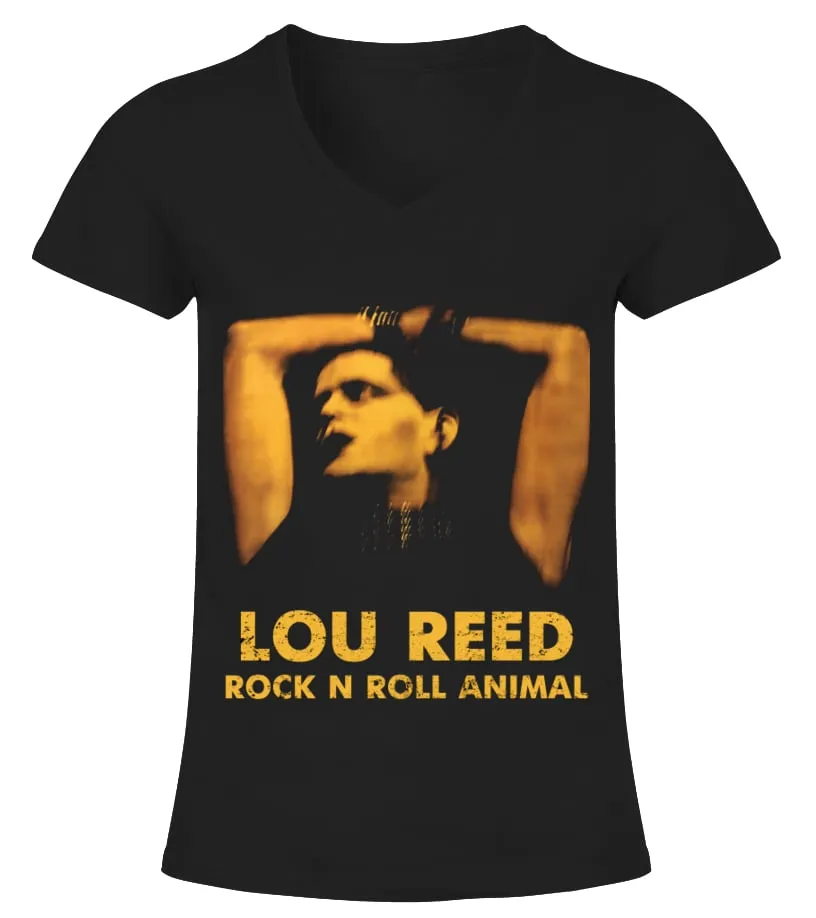 RK70S-517-BK. Lou Reed - Rock 'n' Roll Animal Camiseta cuello pico Mujer