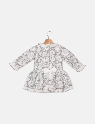 Rosy fuentes Vestido bicolor detalle lazo
