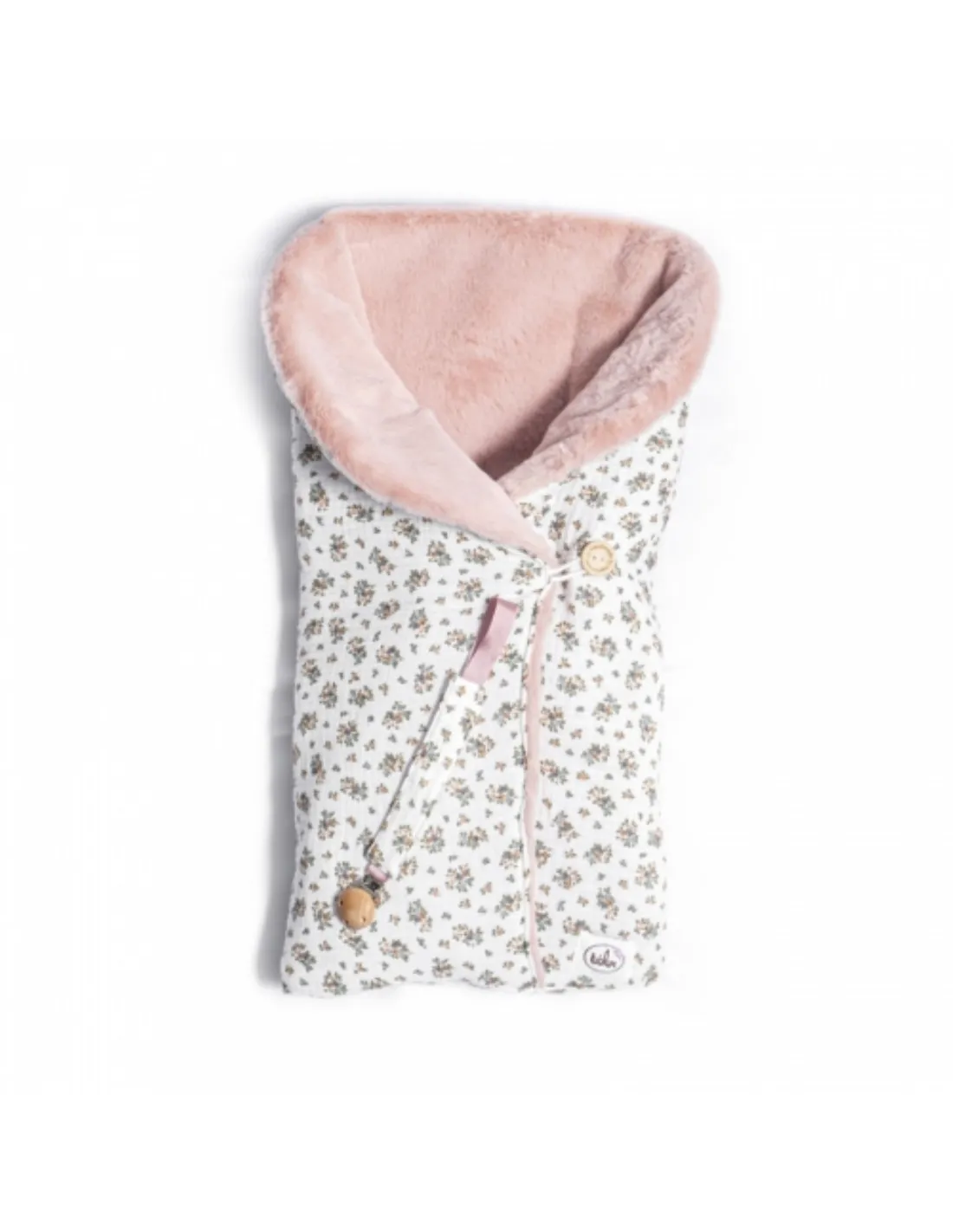 Saco reversible de pelo y chupetero para muñecas de Bebelux