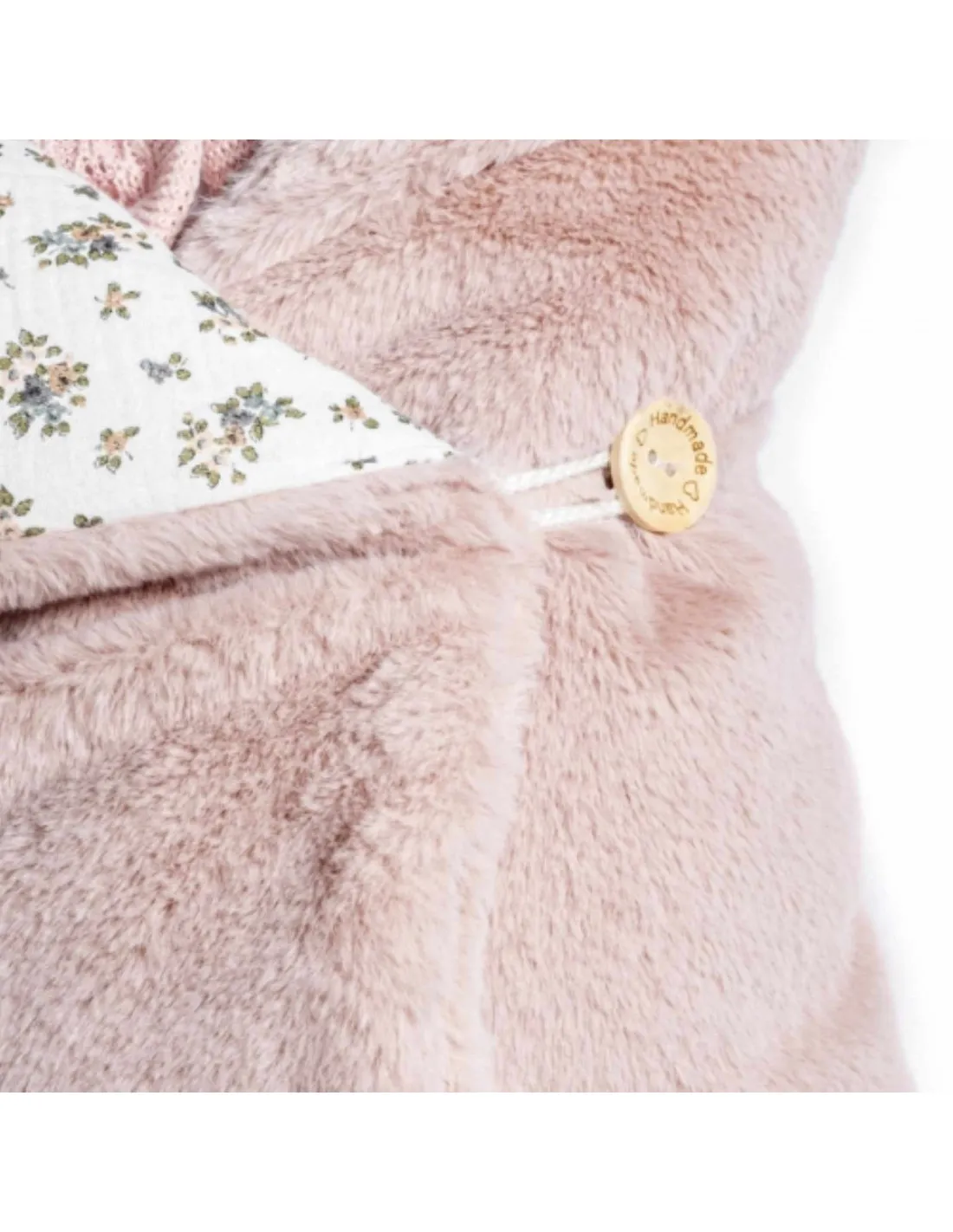 Saco reversible de pelo y chupetero para muñecas de Bebelux