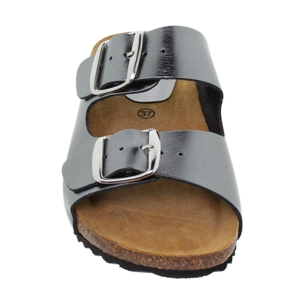 Sandalias Bio de piel metalizada by