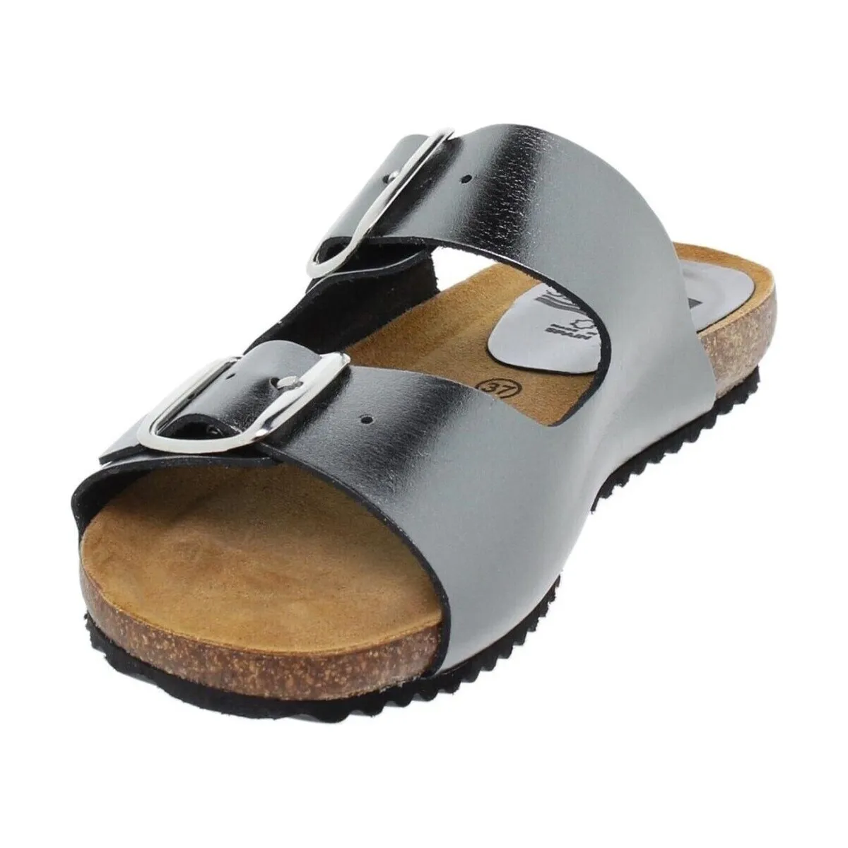 Sandalias Bio de piel metalizada by