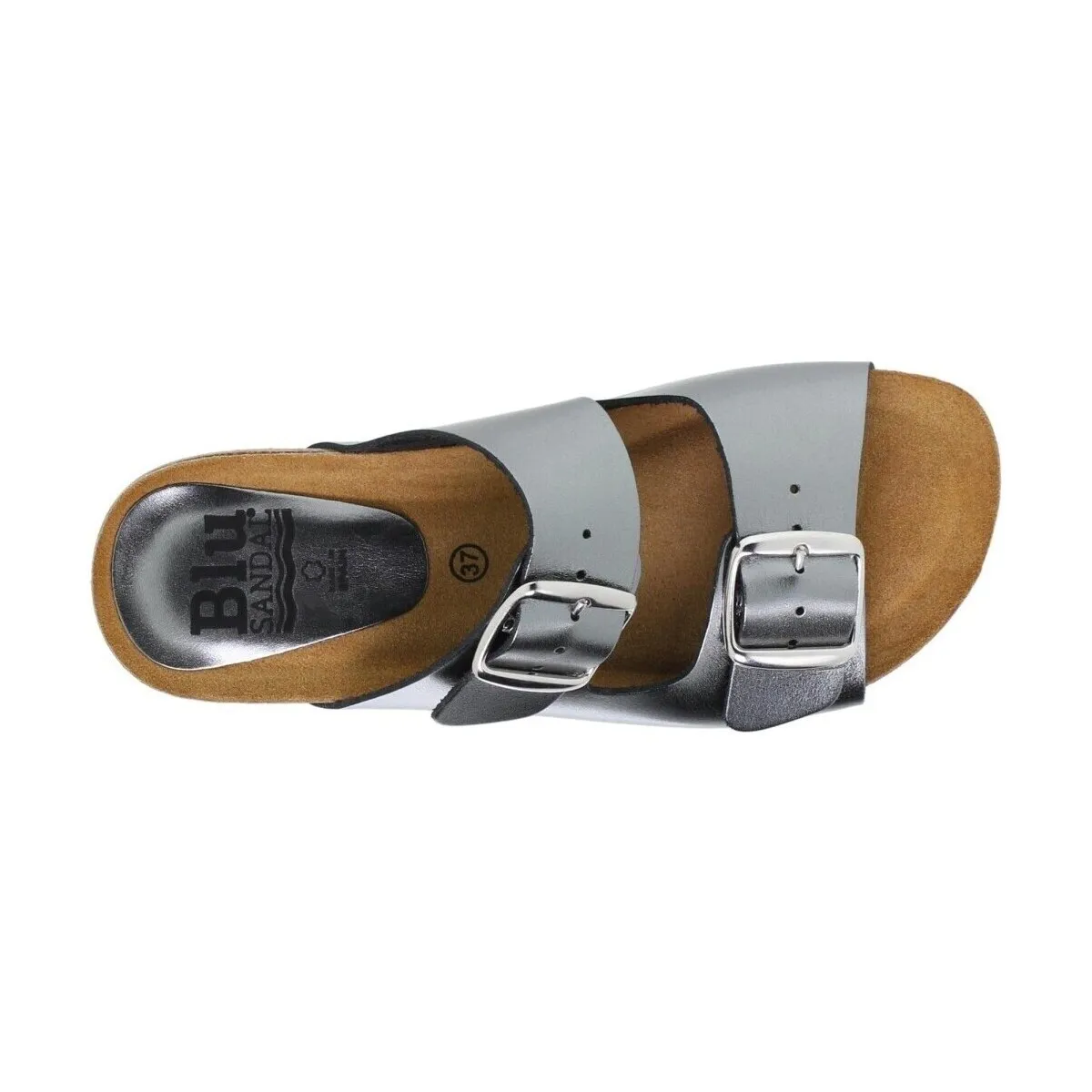 Sandalias Bio de piel metalizada by