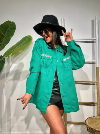 Sobrecamisa Strass GLOWIST Verde