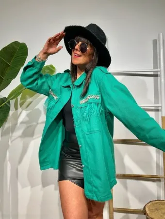 Sobrecamisa Strass GLOWIST Verde