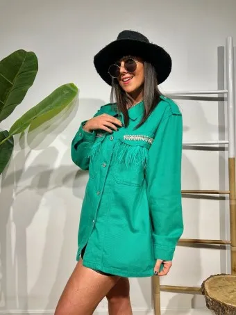 Sobrecamisa Strass GLOWIST Verde