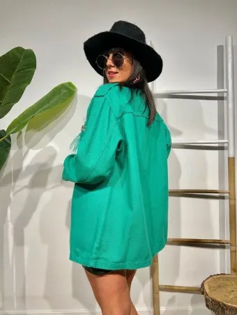 Sobrecamisa Strass GLOWIST Verde