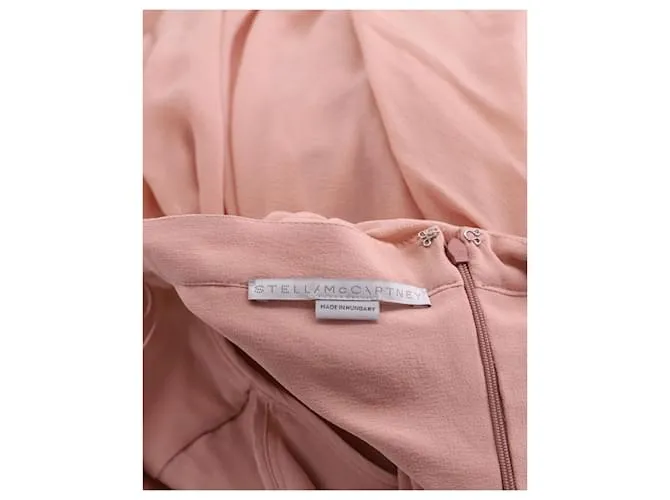Stella Mc Cartney Falda midi acampanada en seda rosa de Stella McCartney 