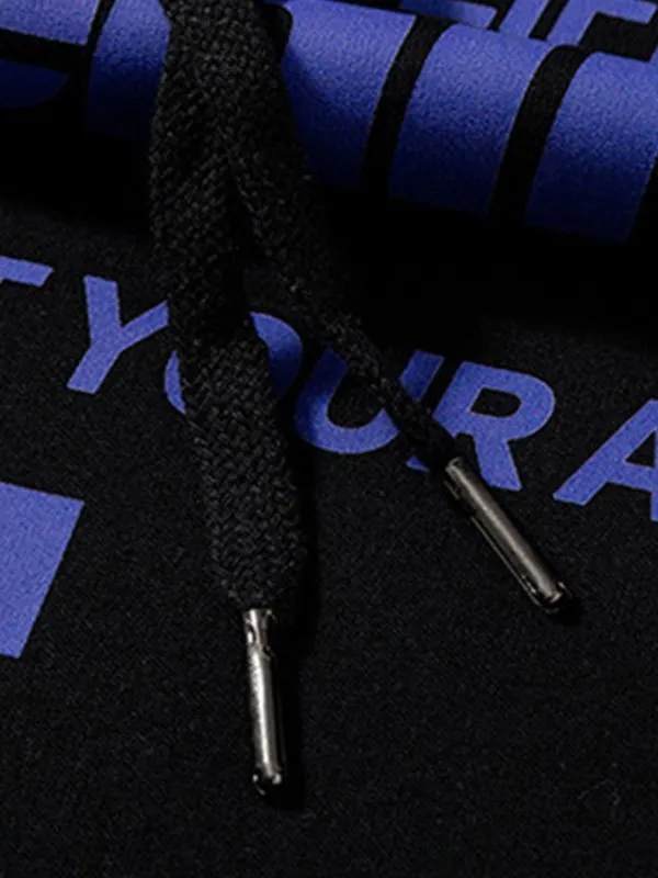 Sudadera con capucha con estampado de eslogan para hombre