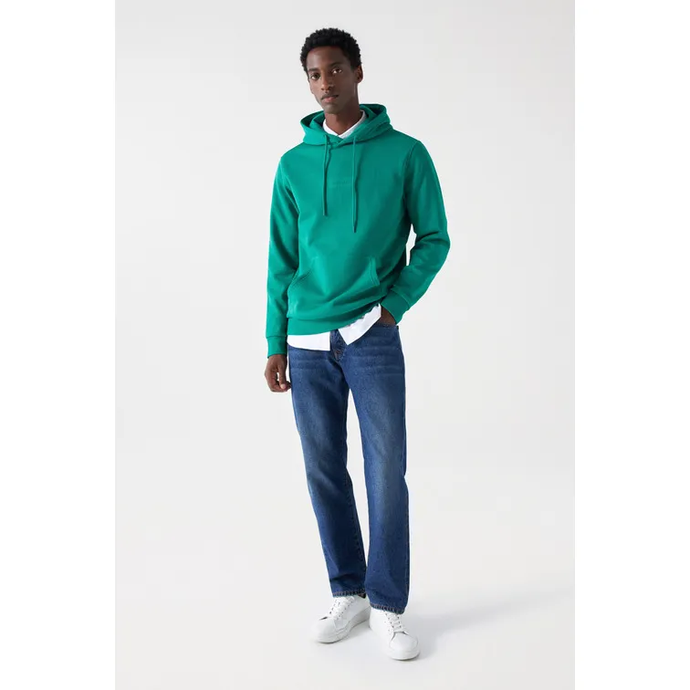 SUDADERA CON CAPUCHA Y DETALLE DE BRANDING HOMBRE SALSA
