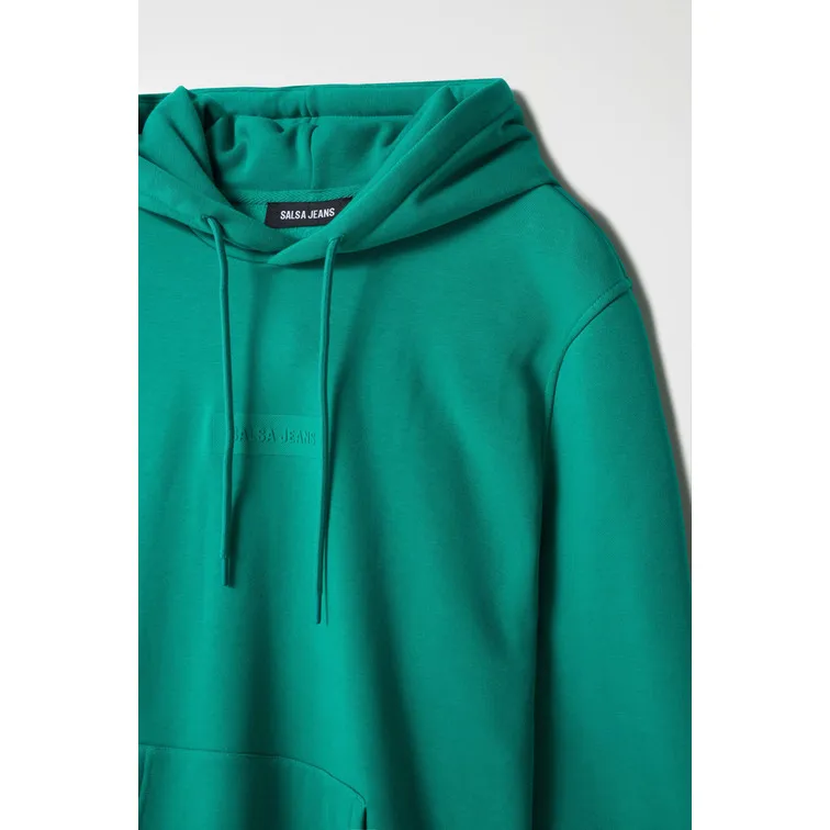 SUDADERA CON CAPUCHA Y DETALLE DE BRANDING HOMBRE SALSA