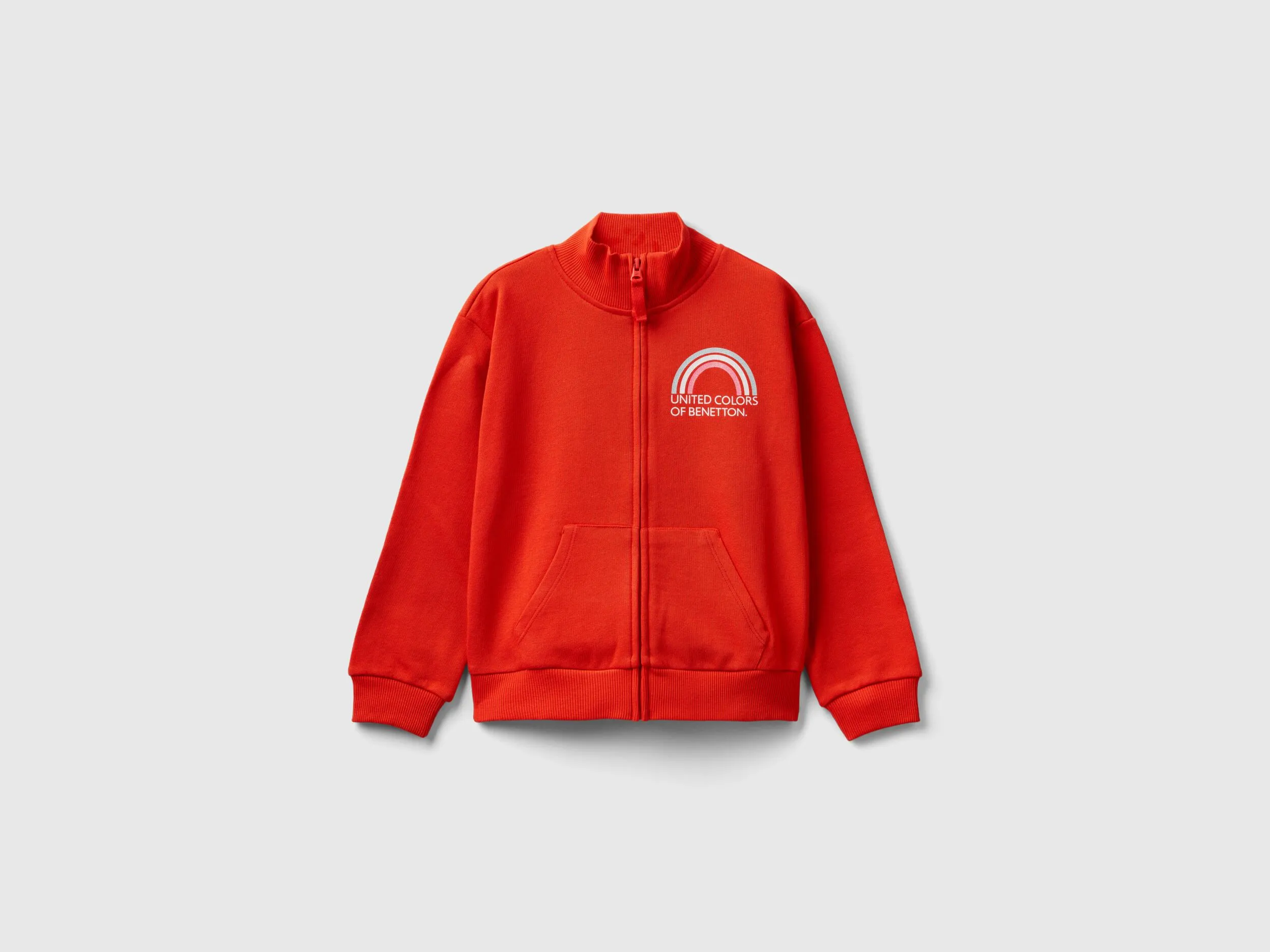 Sudadera con cremallera y cuello