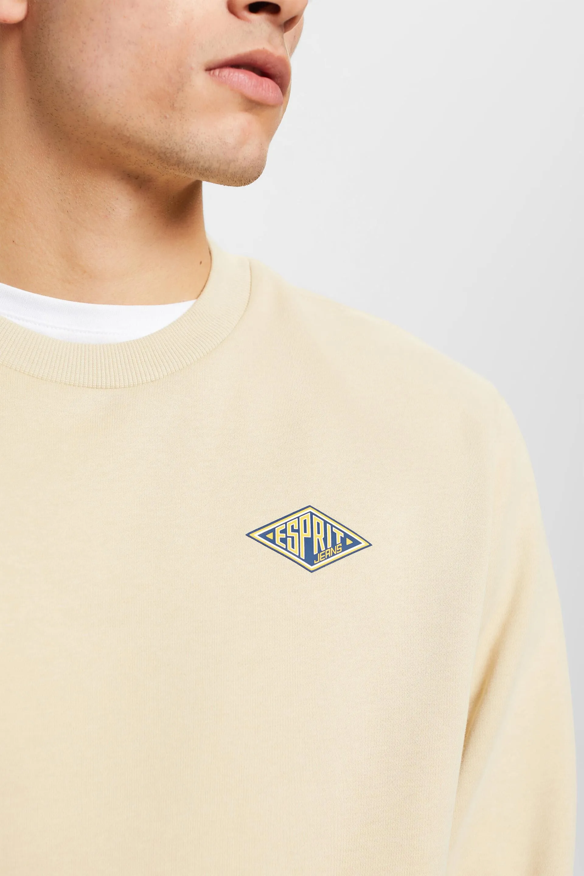 Sudadera con cuello redondo y logotipo estampado