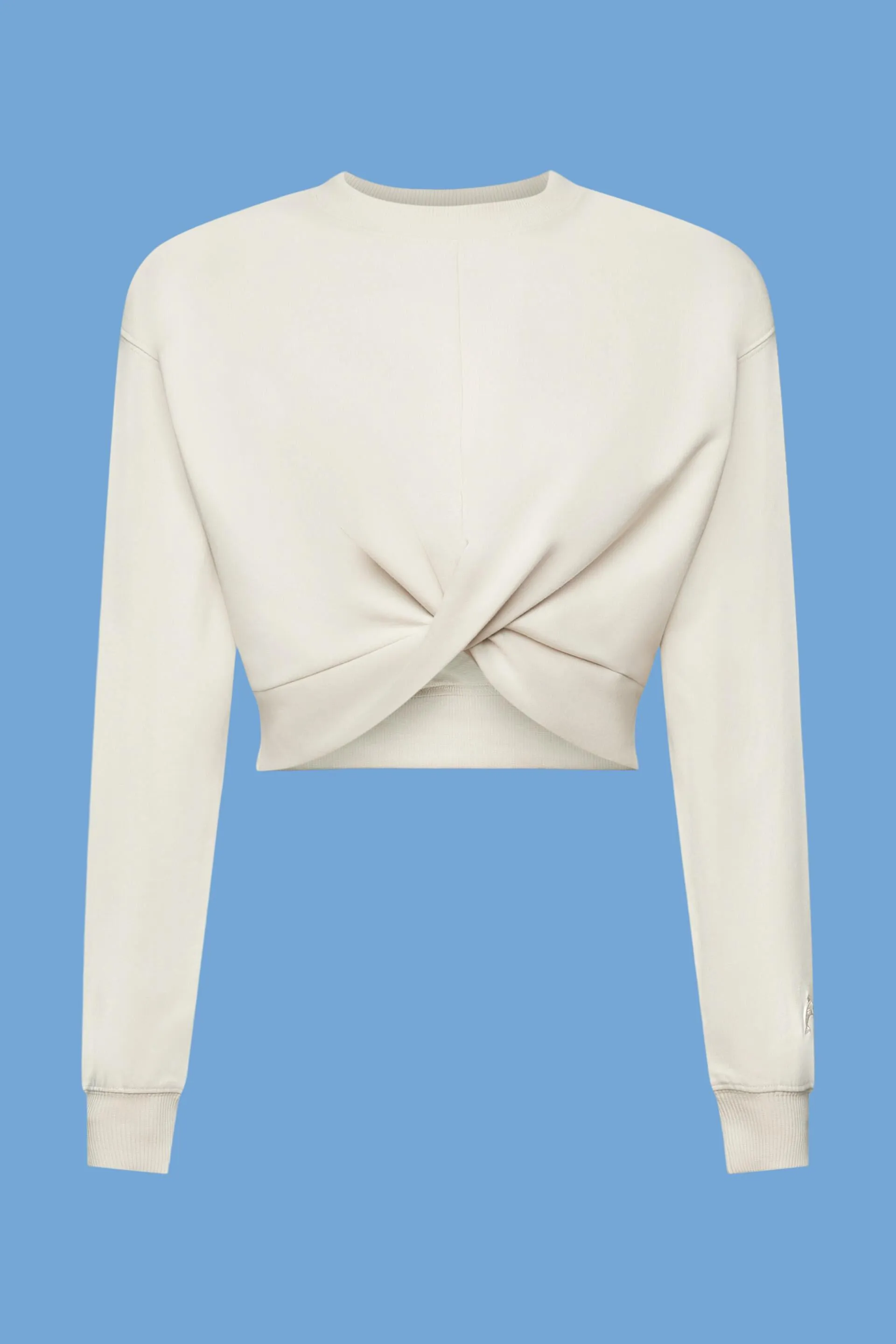 Sudadera corta con detalle de nudo