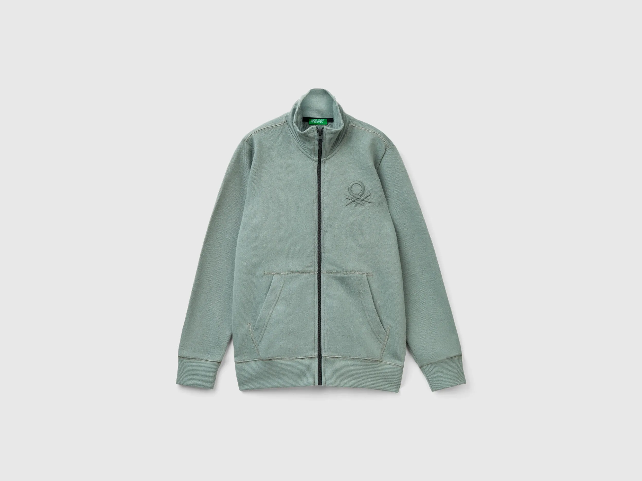 Sudadera de 100 % algodón con cremallera