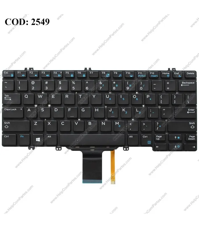 TECLADO DELL LATITUDE 5289 7280 5280  13 7380 E7380 BK (BACKLIT, WIN8)US