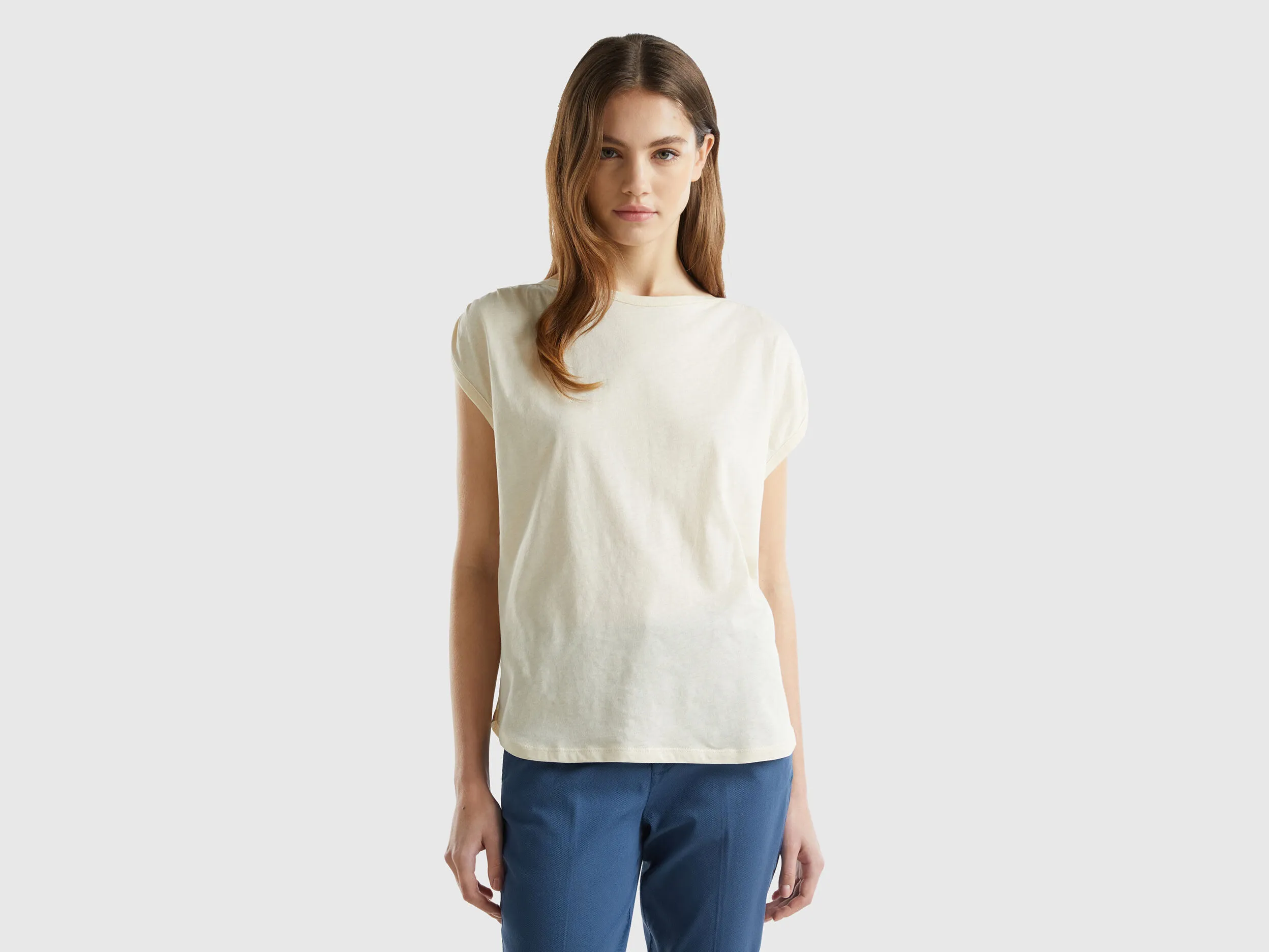 Top regular fit de cuello redono