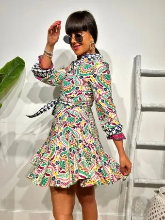 Vestido Camisero Estampado REVEILLE