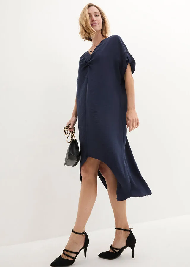 Vestido con detalle de nudo Azul marino
