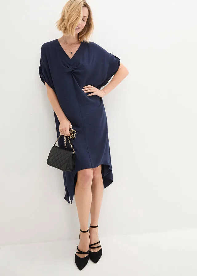 Vestido con detalle de nudo Azul marino