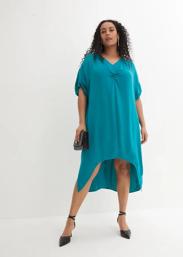 Vestido con detalle de nudo Azul verdoso