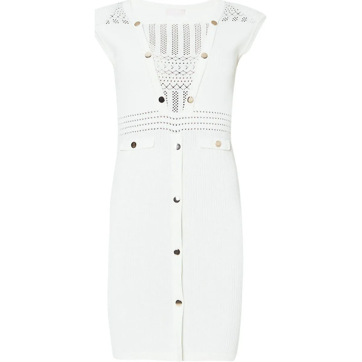 Vestido de punto con botones